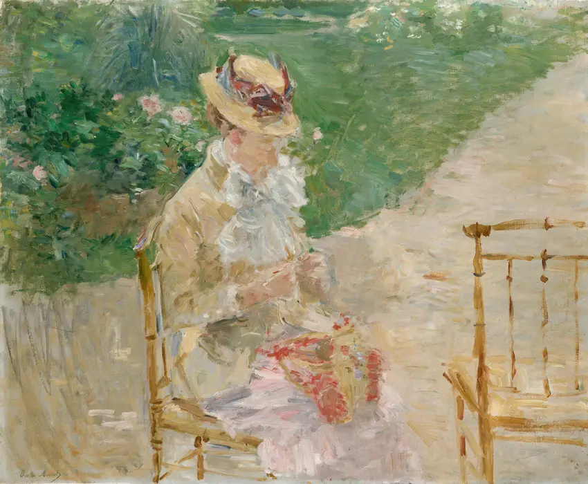 Young Woman Knitting (ca. 1883)